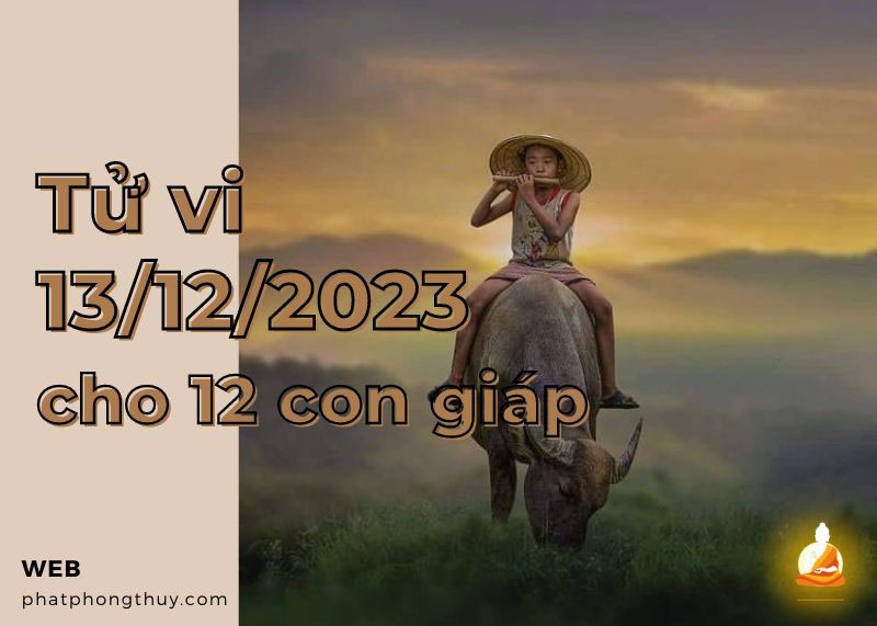 Tử vi ngày 13/12/2023 của 12 con giáp: Sửu cẩn trọng, Dậu lo lắng