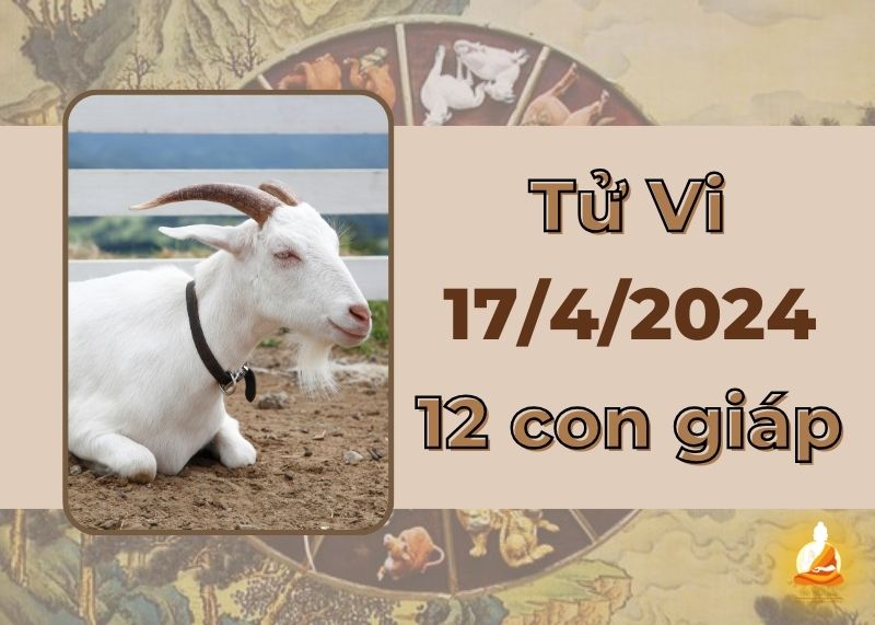 Tử vi ngày 17/4/2024 của 12 con giáp: Mùi may mắn tiền bạc, Hợi tâm trạng tụt dốc