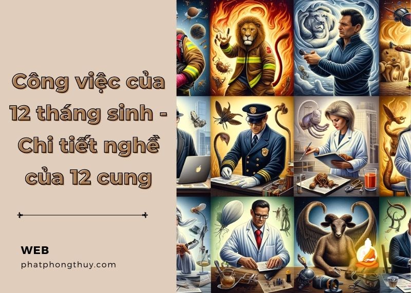 cong viec cua 12 thang sinh hoang dao - Công việc của 12 tháng sinh - Chi tiết nghề của 12 cung